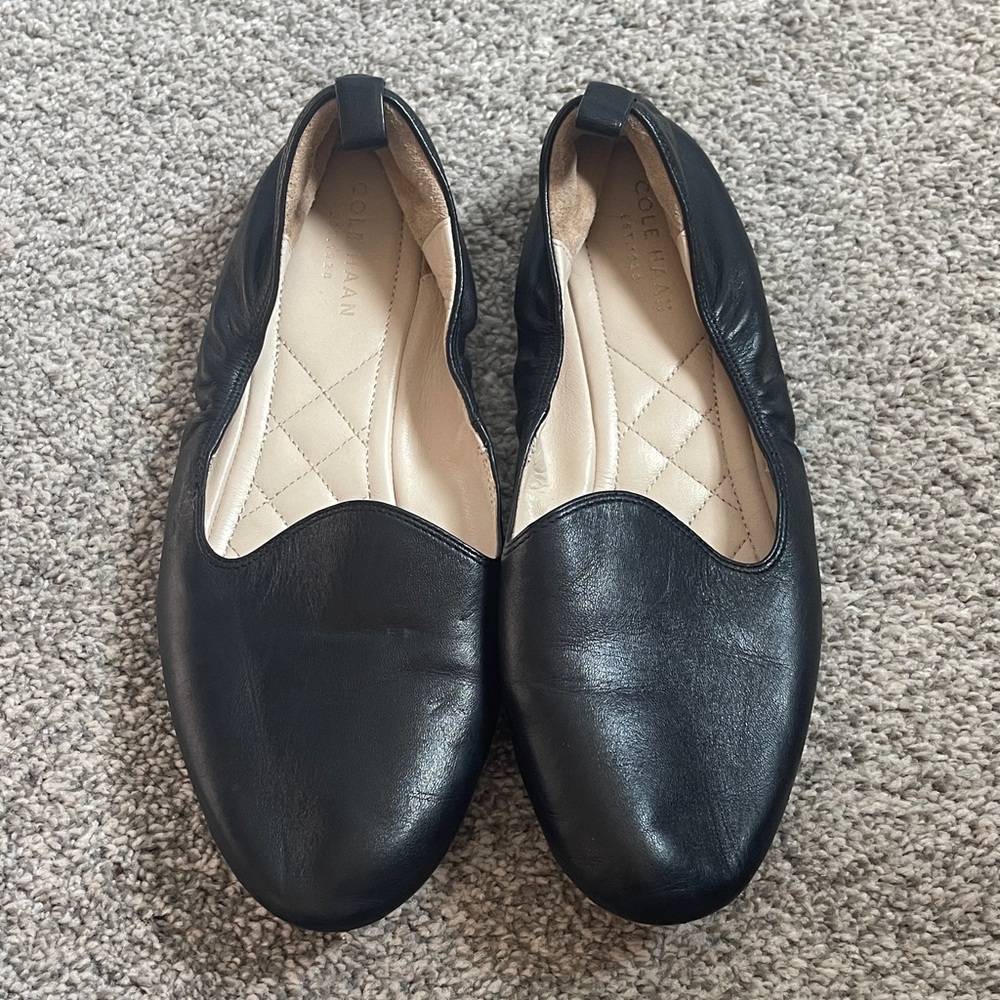 Cole Haan Black Leather Women's Flats